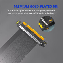 PCIE 4.0 Extension Cable PCIE 4.0 X16 Extender Riser Cable High Shielding Property Efficient for Card
