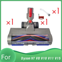 Compatible with V7 V8 V10 V11 V15 Cordless Vacuum Cleaner Anti-Entanglement Design Roller Brush with LED Dust Lights