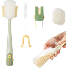 5-in-1 Flaschenreinigungsbürsten-Set, harte Borsten, für Wasserflaschen, Becher, Deckel – tragbar, für enge Zwischenräume und schmale