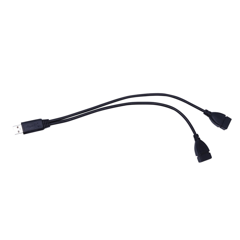 Usb 2.0 Type A 1 Male To 2 Female Y-Splitter Data Sync Charging Extension Cable 9358459389223