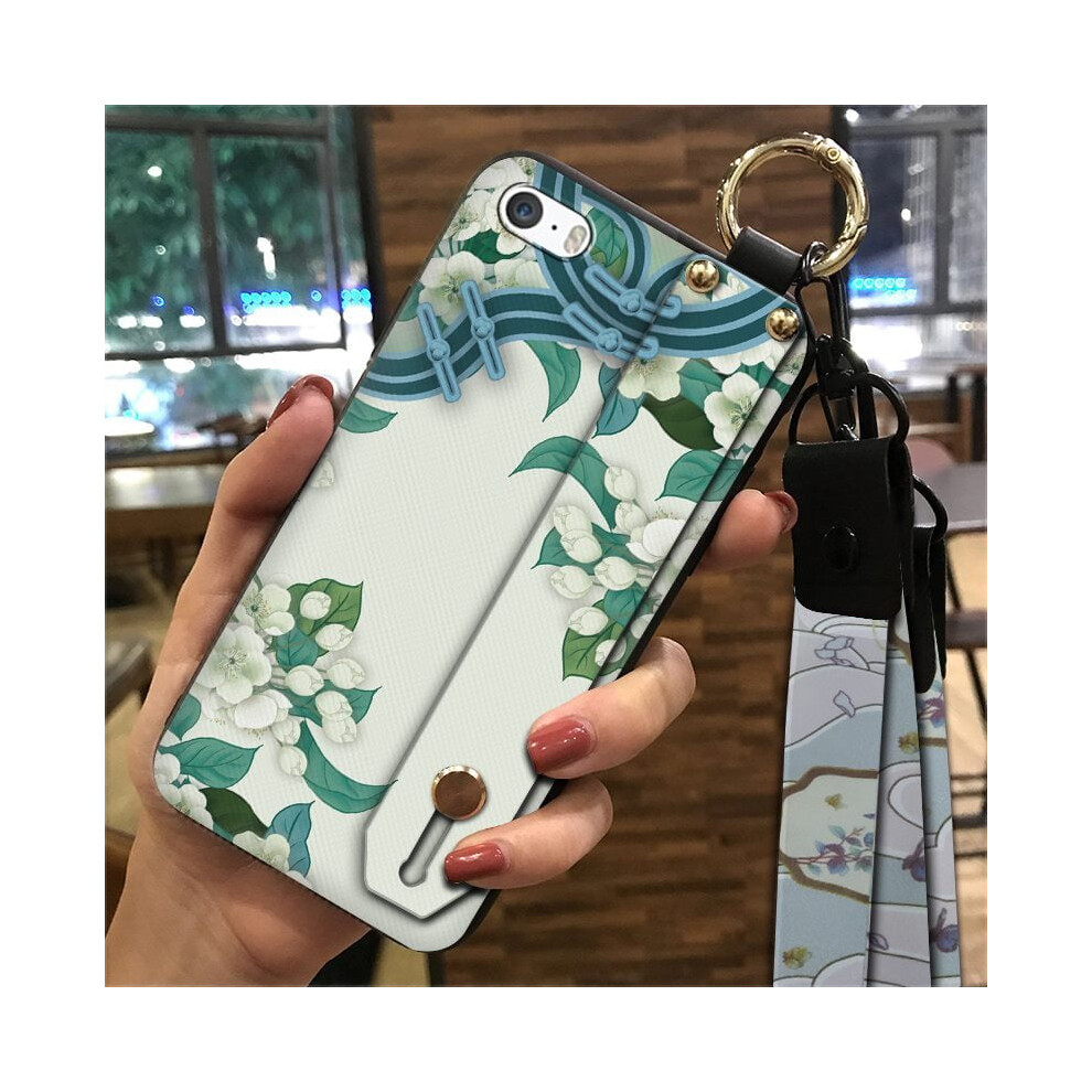 Phone Case Compatible With Iphone 5/5S/Se – Dirt-Resistant, Waterproof Silicone Case With Wristband, Ring Kickstand & Anti-Knock Design 9358459389360