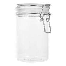 Pote plástico de 750ml com fecho hermético para armazenar grãos de chá, açúcar e café.