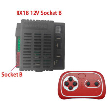 Ontvanger 6V, 12V, 24V en 2.4G RC voor elektrische speelgoedauto's voor kinderen, RX18B12V complete set rood