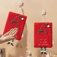 Weihnachtliches Handtuch mit weichen Flusen, festliches Küchenhandtuch zum Aufhängen, weihnachtliches Deko-Handtuch für die Küche, hochwertig,