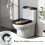 WC-Sitzbezug mit Wolfssternmuster, elastischem Rand, weichem, wiederverwendbarem Material, dehnbarem WC-Sitzdeckelbezug 4