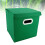Foldable Fabric Storage Bin Green 1Pcs 11x11x11in 5