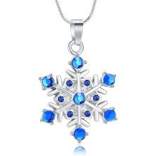 Schneeflocken-Ascheschmuck, Schneeflocken-Urnenkette für Asche mit Kristall-Ascheanhänger, Erinnerungsgeschenk