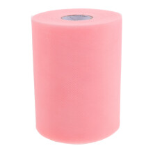 Rouleau de tulle rose transparent, maille légère, 10 m