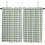 Κουρτίνες κουζίνας Sage Green με ράβδους, 2 πάνελ, 42 x 54 ίντσες 1
