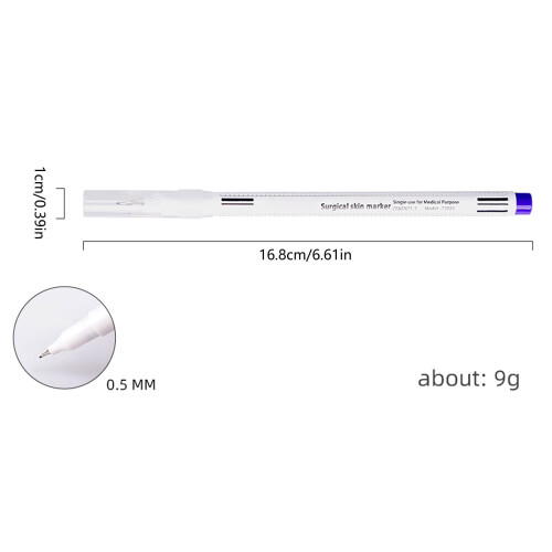Στυλό μαρκαδόρου Microblading διπλής άκρης με χάρακα χαρτιού 10 τεμάχια 1