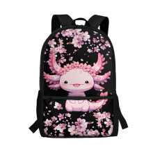 Sac à dos enfant Fleur de cerisier Axolotl 17 pouces