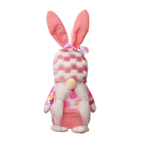 Easter Bunny Plush Decor Blue Pink 2 pcs 2