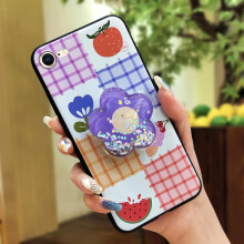 Glitzernde TPU-Handyhülle mit drehbarem Ständer und Linsenschutz – kompatibel mit iPhone 7/8/SE2020/SE2, Rückseite in Quicksand-Optik,