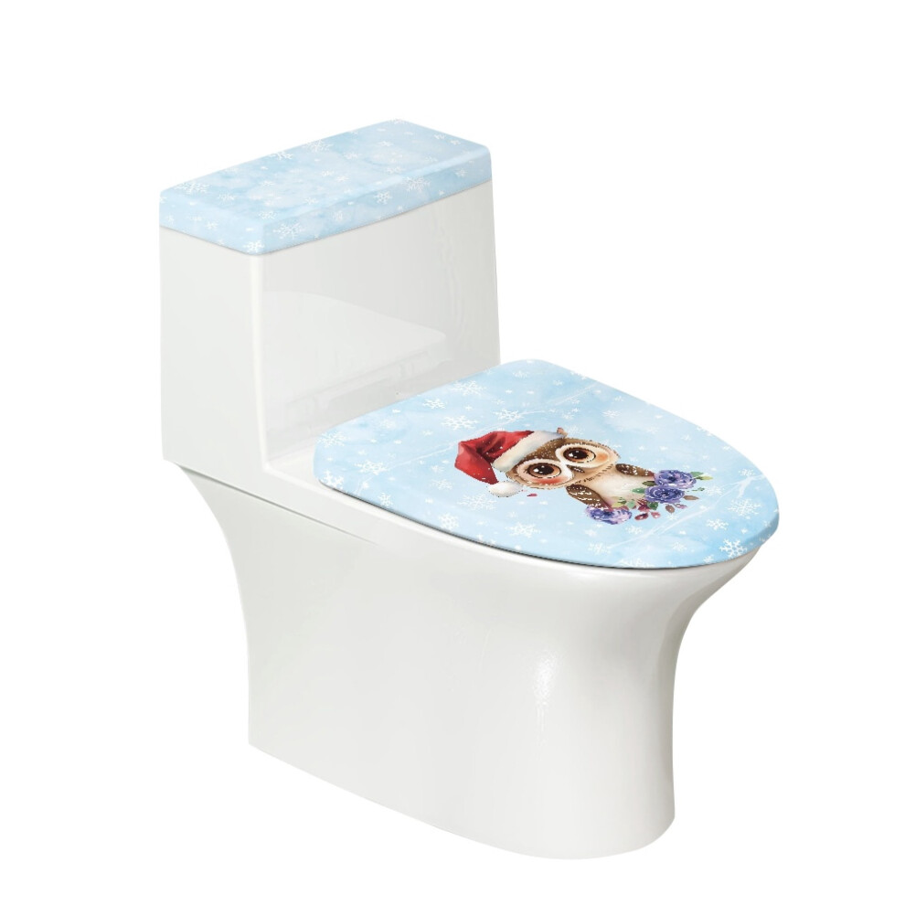 Owl Christmas Toilet Tank Lid Covers Set Of 2 With 9178400902833