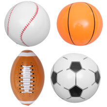 4pcs Inflatable Ball Blow Up Beach Ball Inflatable Soccer Basketball Baseball