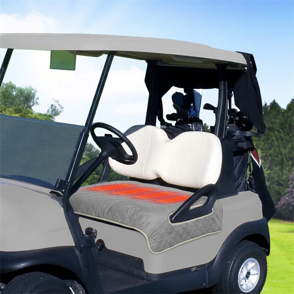 Heated Golf Cart Seat Cover, 52" 32" Graphene 4-Zone Heated Cushion, Usb/Type-C Powered Â Waterproof, Anti-Slip & Machine Washable 9482726280545