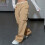 Women's High-Waist Cargo Work Pants Khaki M 4