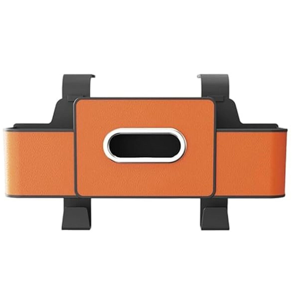 Car Organizers And Storage Back Seat, Hanging Headrest Storage Box With Tissue & Cup Holders, Multifunctional Backseat Caddy For Suv Sedan Orange/Brown/Black 9482726281856