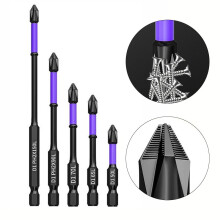 5pcs Cross Screwdriver Bit Set Magnetic Batch Head Non-slip Drill Bit Alloy Steel Screw Driver 50 150mm Hand Tools, A