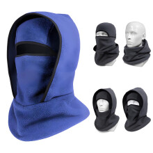 Outdoor Winter Warm Hat, Sports Ski Head Cover, Neckband Integrated Cycling Mask, Windproof Fleece Thermal Full Faces Head Hat