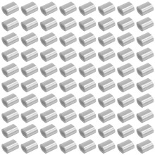 2mm Aluminum Double Hole Wire Rope Clamp Clip Sleeve 80 Pcs