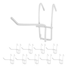 10 Pcs 3.9 Pouces Long Blanc MéTal Magasin Grille Mur Support Affichage Crochets