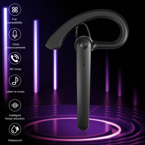 Wireless Bluetooth Earbuds – Single Ear, Hands-Free Stereo Headset with Mic, Compatible with All Bluetooth Devices 2