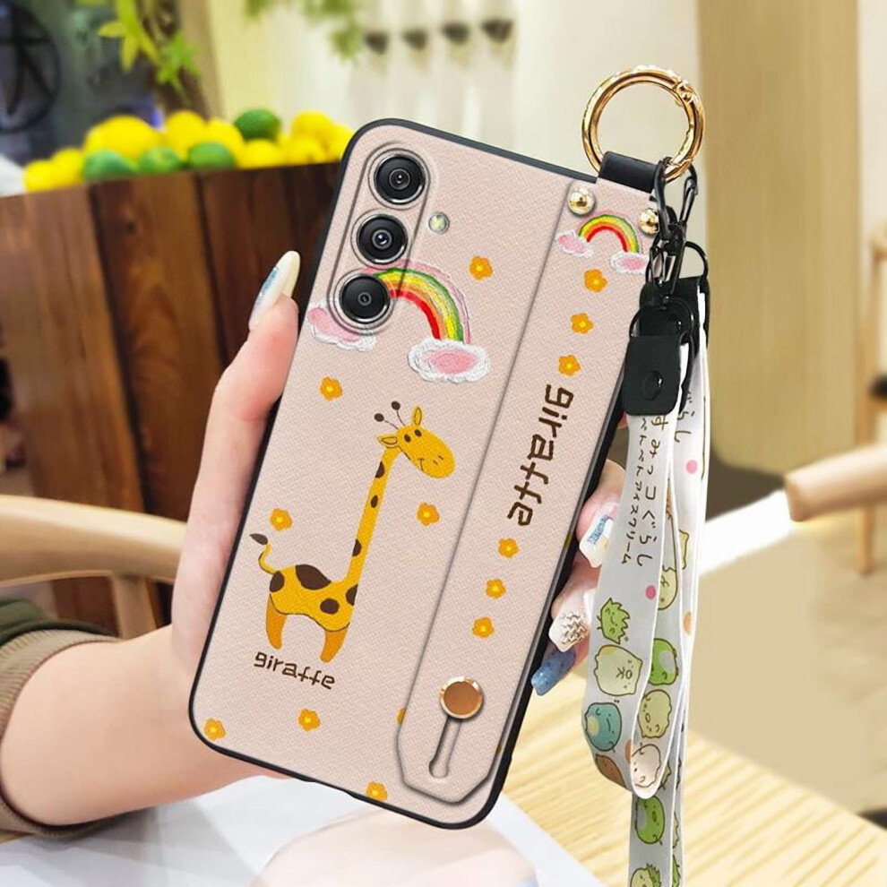 Cute Cartoon Phone Case With Wristband For Samsung Galaxy A35 5G Global Â Shockproof, Anti-Dust, Kickstand, Dirt-Resistant 9482726283508
