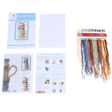 DIY Handmade Needlework Stitch Set Embroidery Kit 14CT Coffee cups Pattern -Stitching 28*42cm Home Decoration