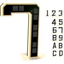 Solar-Powered Outdoor House Number Light 9 Inch Waterproof