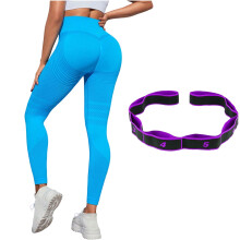 Resistance Band Leggings Women High Waist Yoga Gym