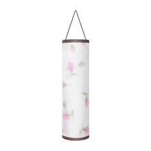 Fabric Hanging Garbage Bag Dispenser – Cylindrical Organizer for Kitchen & Bathroom, Compatible with Standard Plastic Bags
