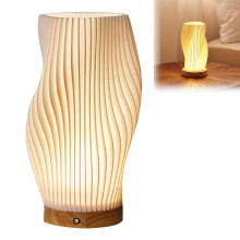 1PC Rechargeable Table Lamp Dimmable Battery Lamp with Woodbase Bedside Lamp for Bedroom Nightstand Weddings Party Patio Indoors Outdoors 8INCH