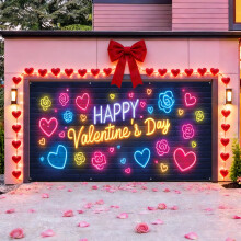 Valentine's Day Heart Garage Banner 91.5x70.9in