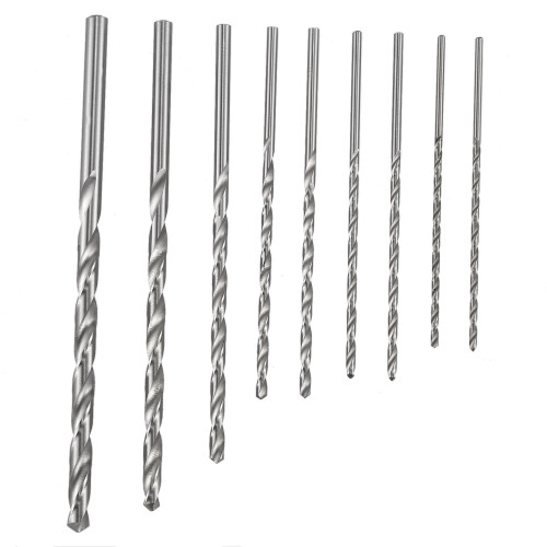 EXTRA LONG HSS DRILL BITS 2mm 2.5mm 3mm 4mm 5mm 6mm SET
