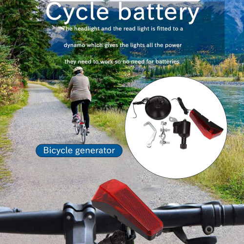 Motorized Bike Bicycle Friction Dynamo Generator  Tail Light With Acessories 2