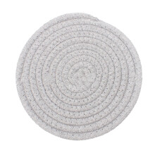 Insulated Trivet Set Handmade Cotton Thread Nordic Style Heat Resistant Round Mat Multi Functional Scald Proof Versatile Pot Holder Mat