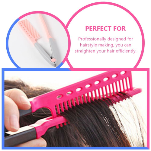 Hekezhi flat iron comb attachment for salon use 2