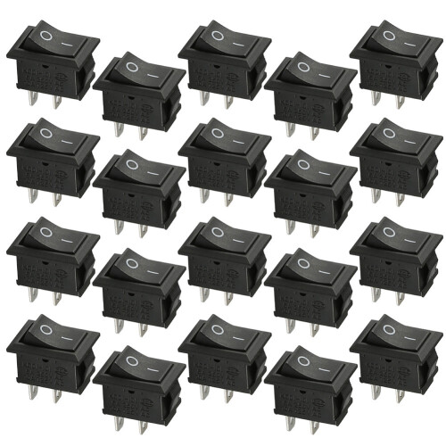 20 interruttori a levetta On/Off a 2 pin 12V per auto, barca. 1