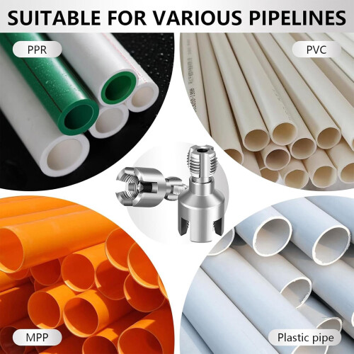 Integrated Internal & External Pipe Threading Tool, Compatible with 1" Pipes, for Home Repair 2