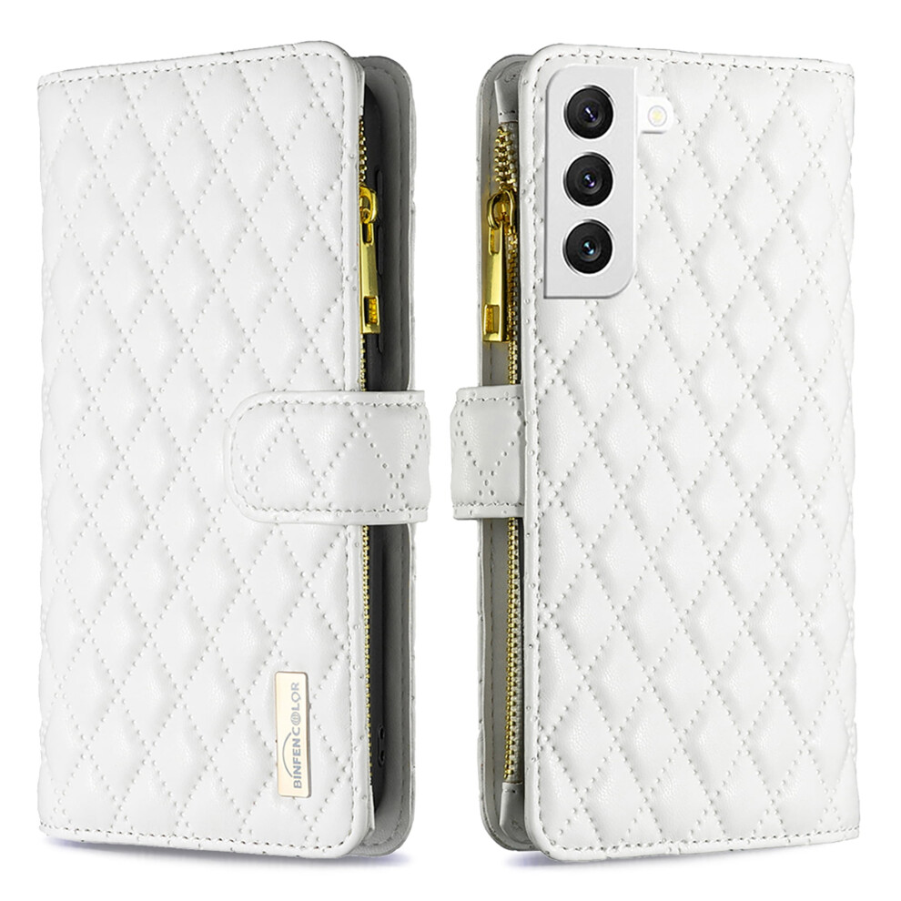 Samsung Galaxy S23 Zipper Wallet Case Pu Leather White 9336866238051