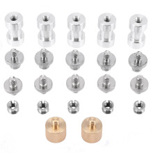 22Pack Camera Screw Adapter 1/4 to 1/4 Screw 1/4 to 3/8 Tripod Screw Adapter Converter Brass Screw Adapter Spigot Screw Mount Set for Camera Tripod
