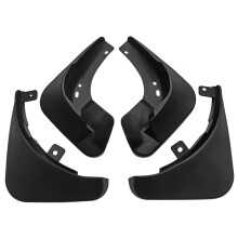 Parafanghi personalizzati per SKODA Fabia MK2 5J2007-2011, paraspruzzi senza foratura, accessori decorativi, protezione pneumatici 4 pezzi - nero