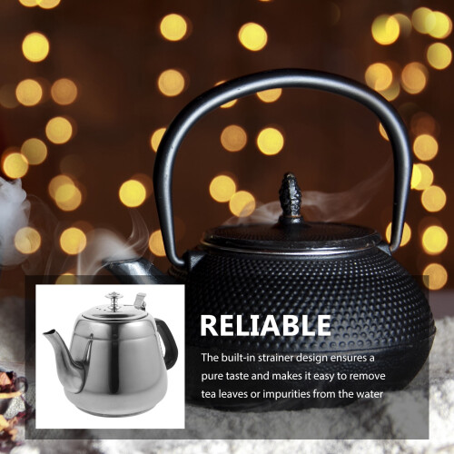 Stainless Steel Stovetop Tea Pot with Strainer 2