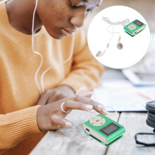 Assorted Color Clip Mp3 Player Lightweight Portable Music Player with USB Port and Slot