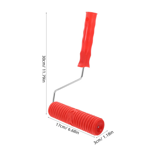 7 -inch Paint Roller Design Pattern Patterned Rollers Brush Red 1