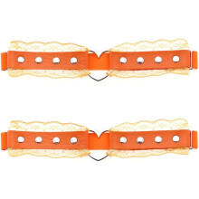 Women Leather Heart Garters Leg Ring Belt Punk Studded Lace Elastic Thigh Ring Garters Adjustable