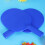 Blue plastic table tennis racket for kids, lightweight and 8
