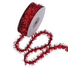 Red Metallic Tinsel Garland, 354" – Christmas, Thanksgiving, Holiday Decor for Tree, Wall, Rail, Home & Office – Compatible with Festive Events