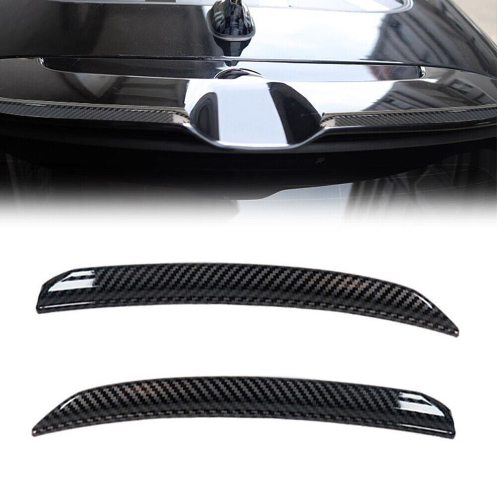 2Pcs Rear Spoiler Extension Lip Fins For Cooper F56 F55 S/Jcw Carbon Fiber Car Styling Auto Part Black/Red 9482828648700